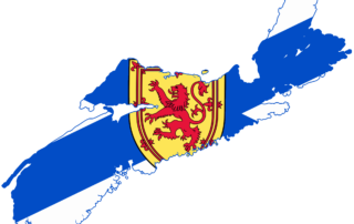 Nova Scotia flag map