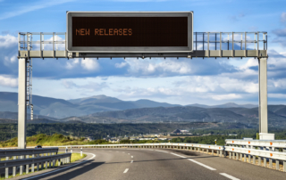 New Releases road sign